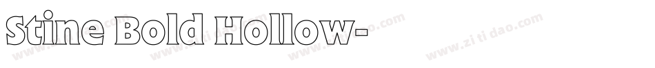 Stine Bold Hollow字体转换